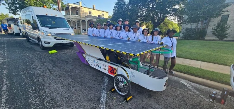 Solar vehicle on a Texas street
